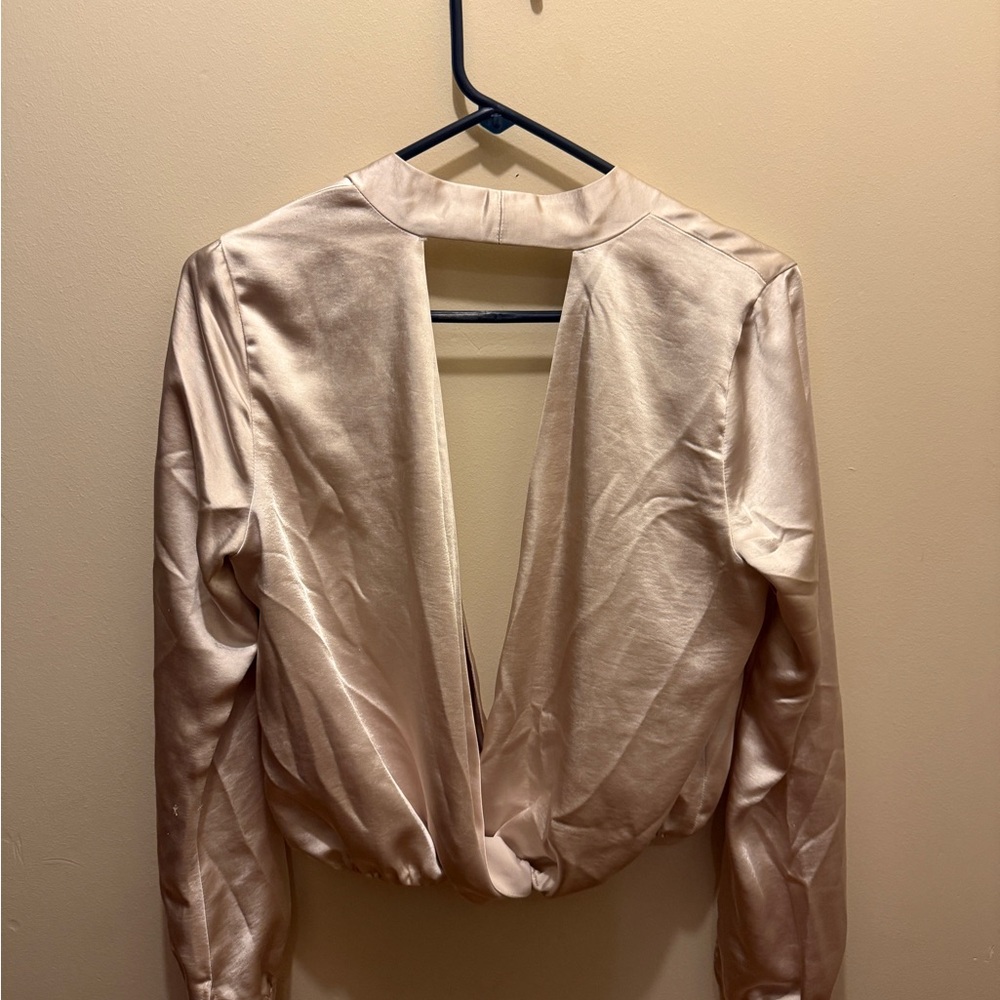 Lovers + Friends Satin Top in Champagne - Picture 2 of 5